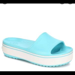 Crocs platform slides